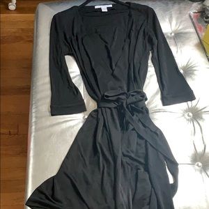 DVF classic black wrap dress
